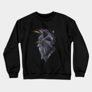 The Native Wolf (colored grey version) Crewneck Sweatshirt